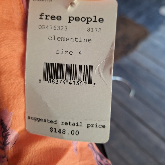 Free People Clementine Maxi Dress Bell Sleeves Ladies 4 NWT Floral Boho Fairy - Picture 4 of 7